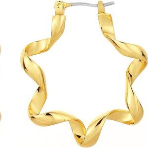 18K Gold Plated Huggie Hoops Hypoallergenic Earrings for Women Trendy Jewelry